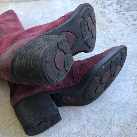 💸SOLD💸Born Felicia Tall knee high boots suede purple 6.5 - Picture 6 of 8